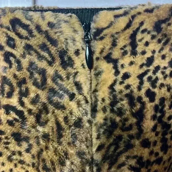 Worth New York Leopard Print Fur Pencil Skirt Size 0 - Picture 8 of 8